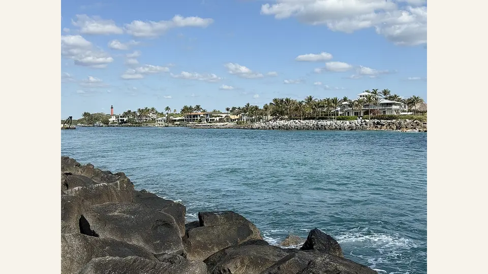 Nearby Jupiter Inlet viewed from DuBois Park in Jupiter