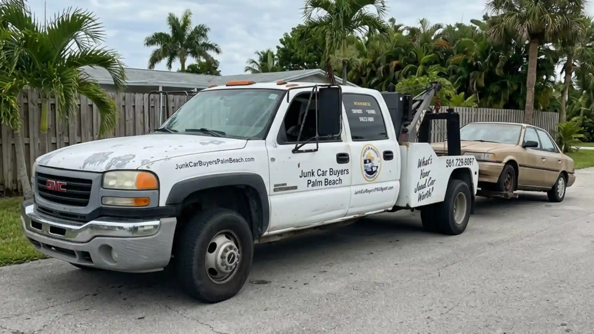 Photo-based illustration of a vehicle scene for Junk Car Removal.
